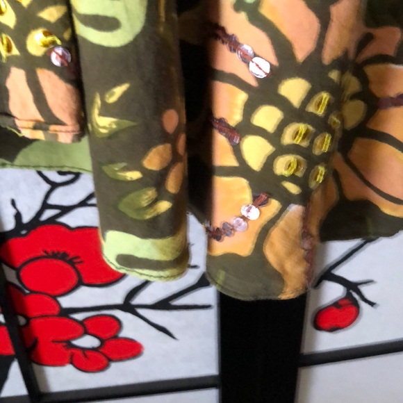 Cute A-line skirt with flower print and sequins - Picture 6 of 6